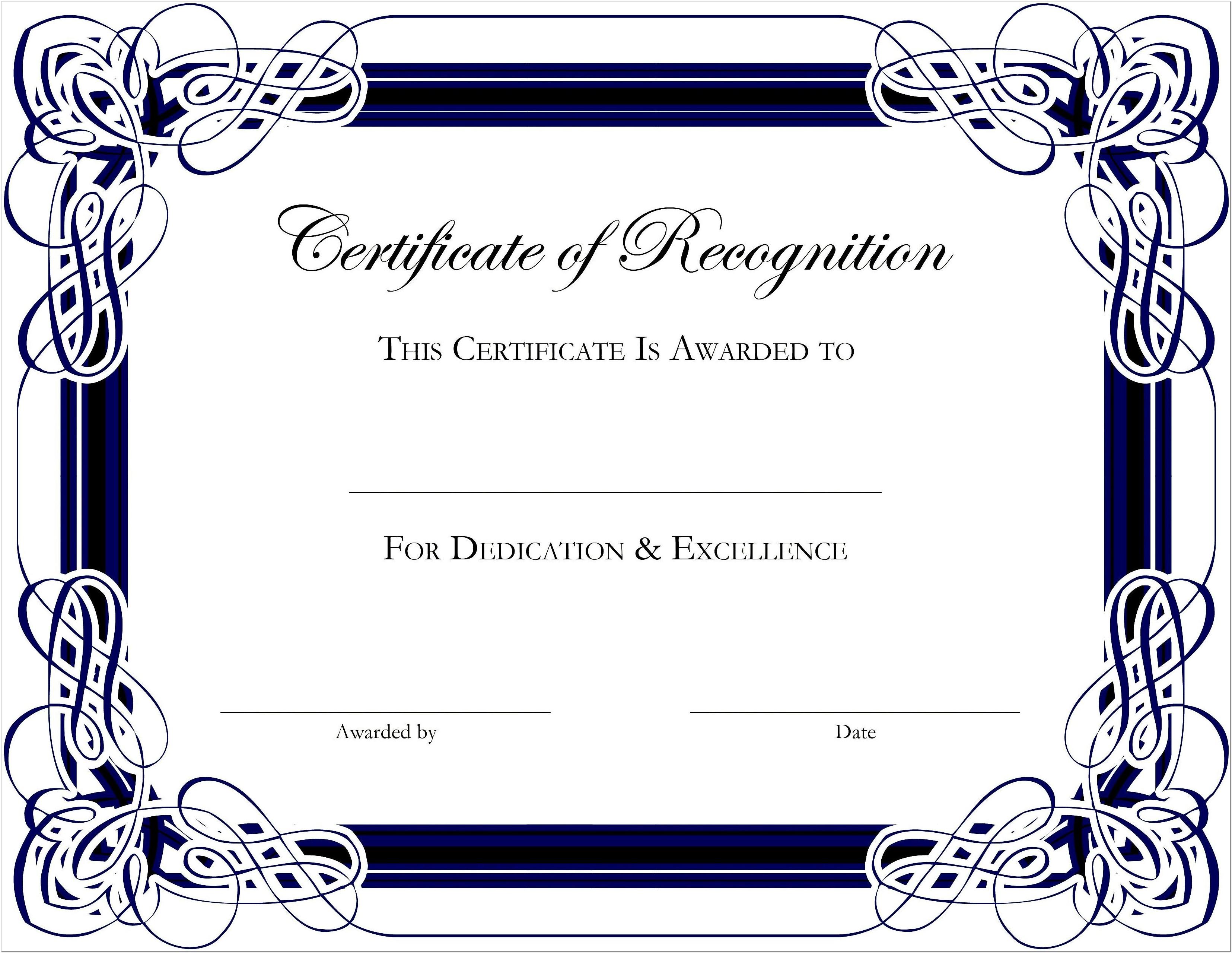 Award Certificate Template Microsoft Publisher