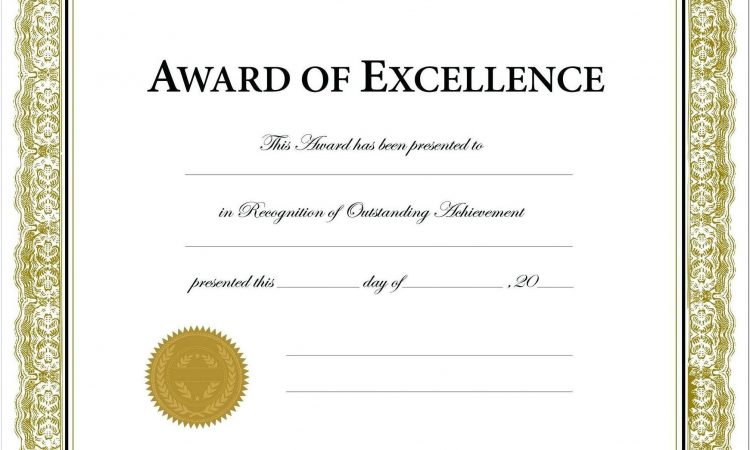 Award Certificate Templates For Word