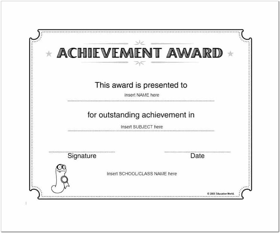Award Certificate Templates Publisher