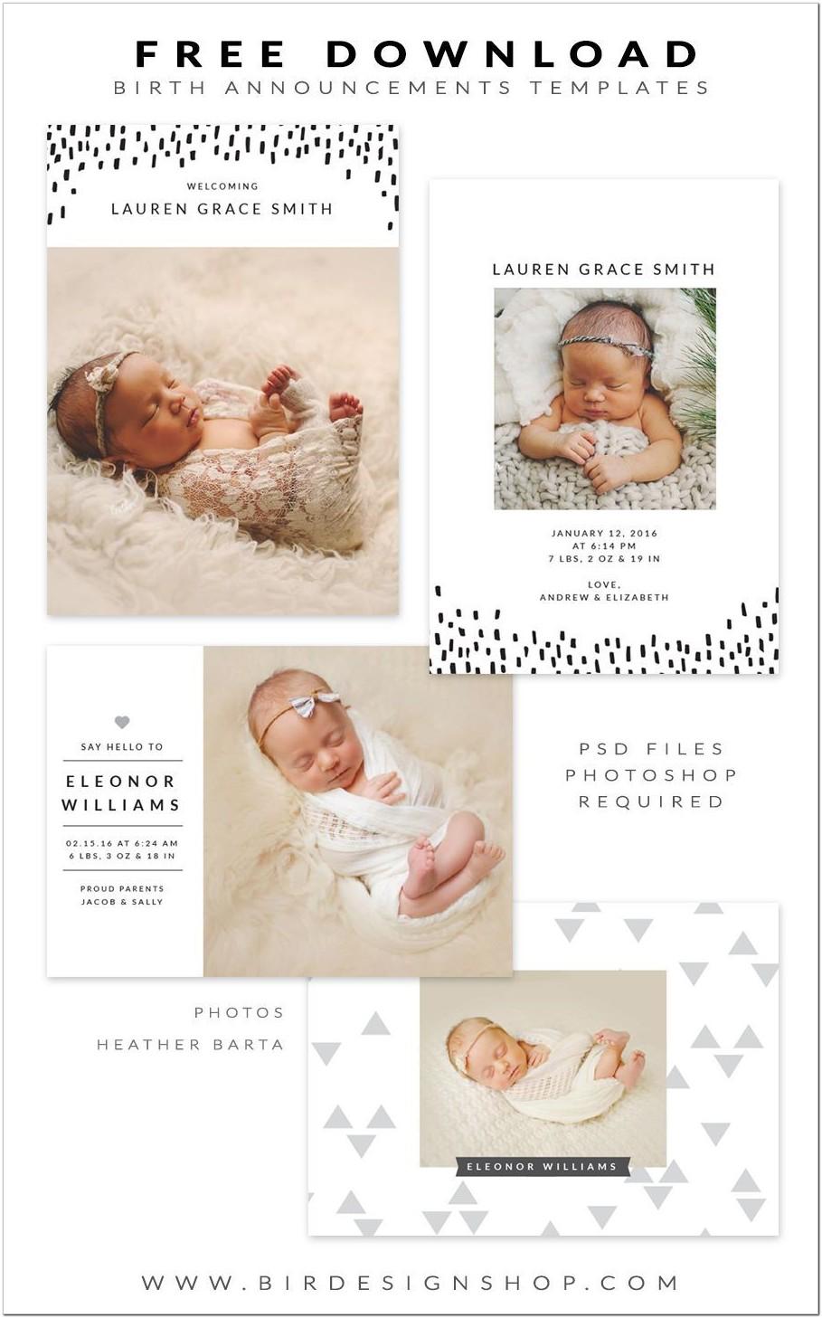 Baby Birth Announcement Templates Free