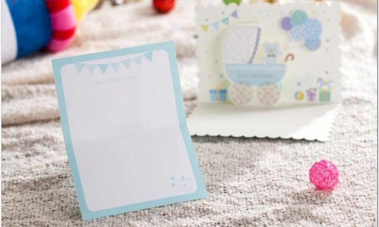 Baby Boy Christening Invitation Cards