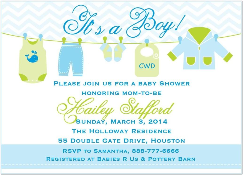 Baby Boy Invitation Templates