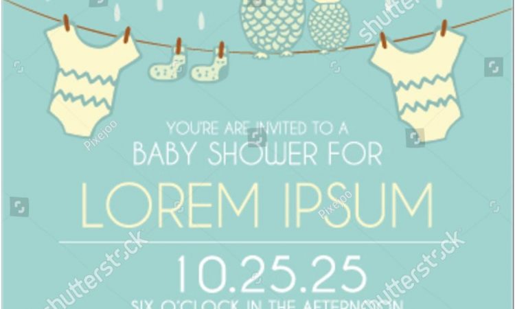 Baby Clothes Invitation Template