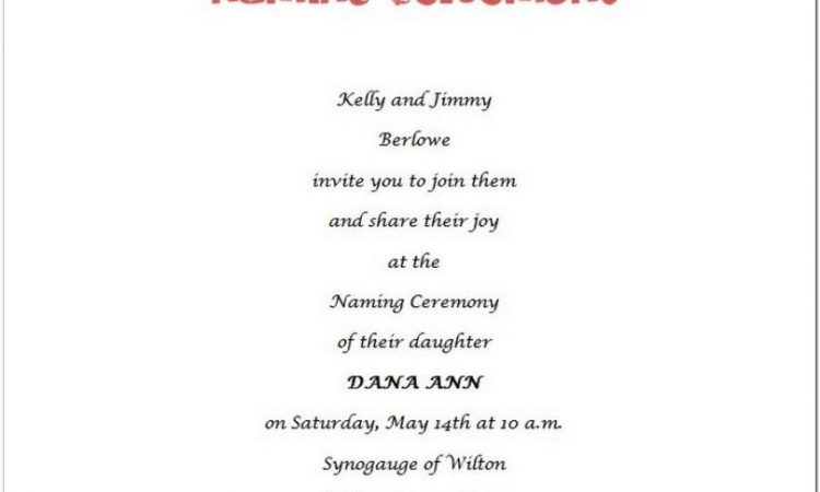 Baby Cradle Ceremony Invitation Wordings