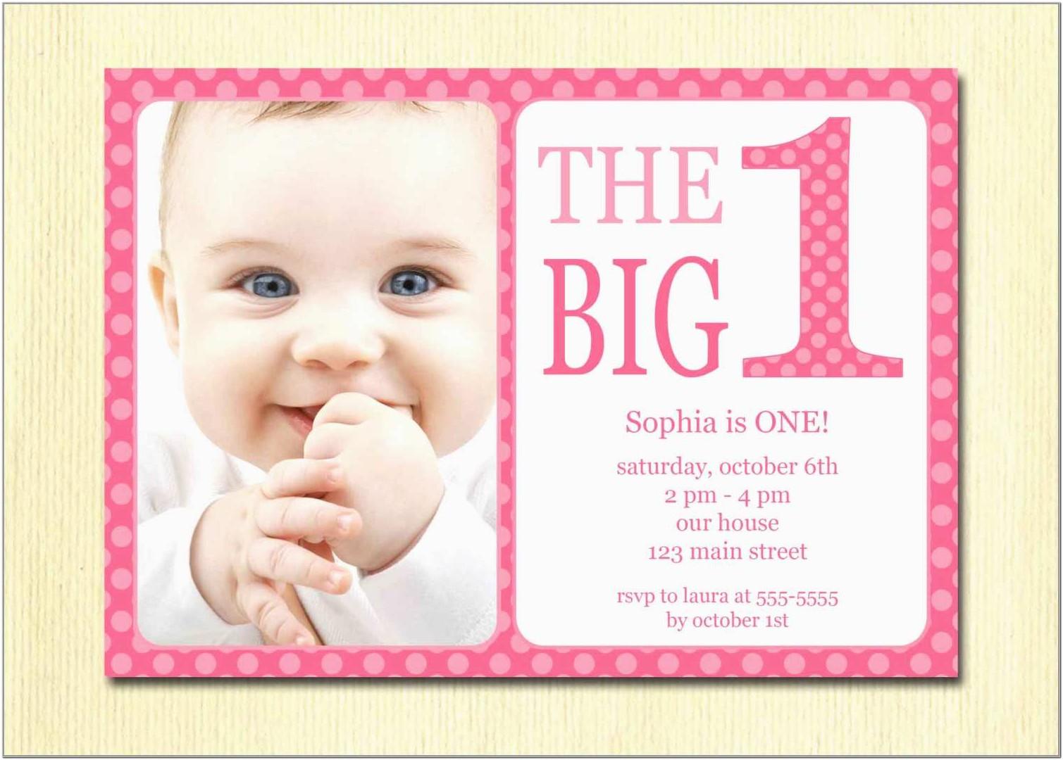 Baby First Birthday Invitation Templates Free