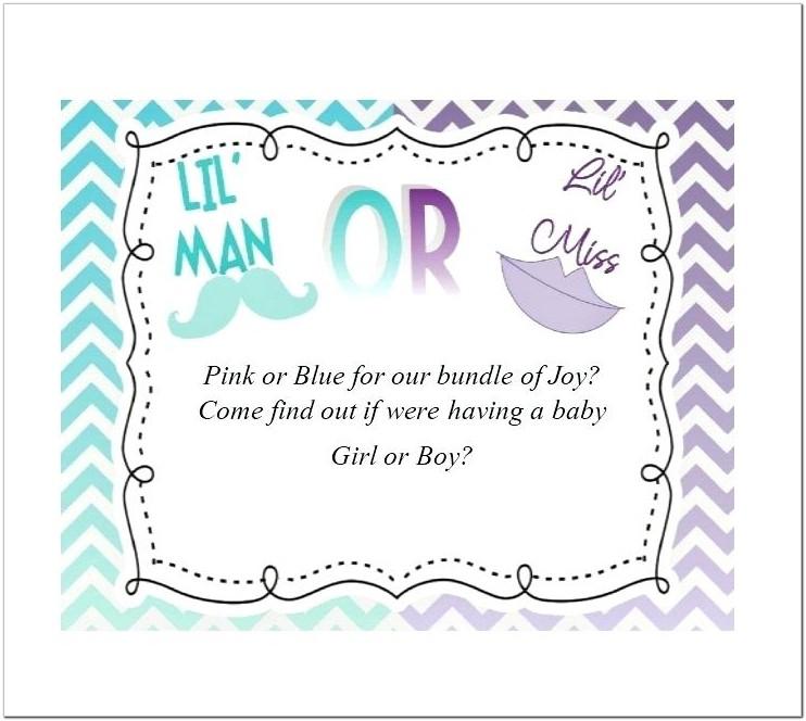 Baby Gender Reveal Invitation Free Templates