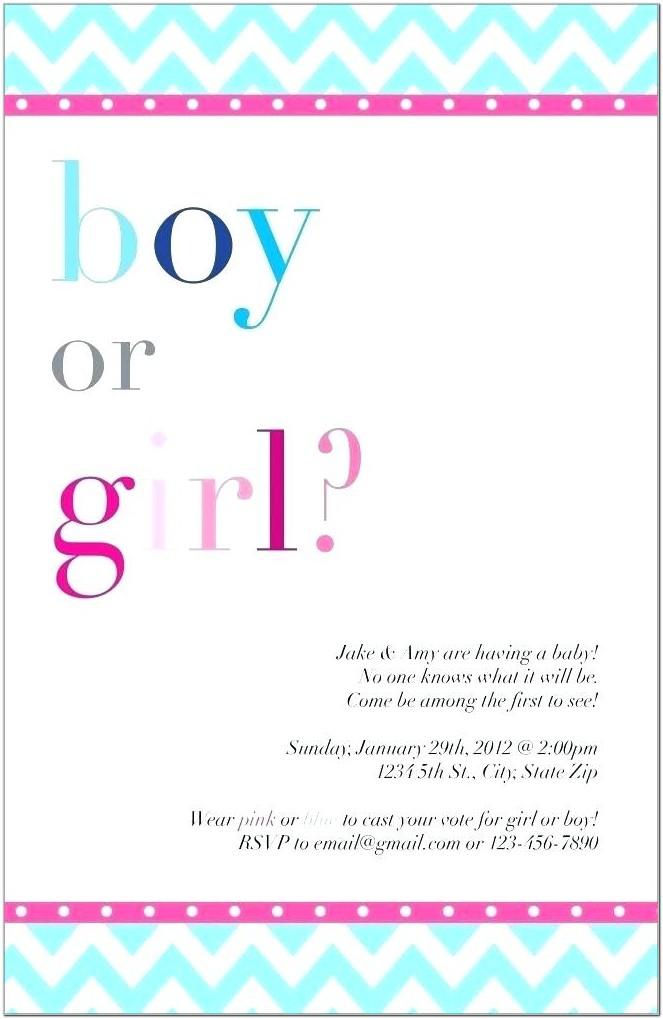 Baby Gender Reveal Invitations Templates