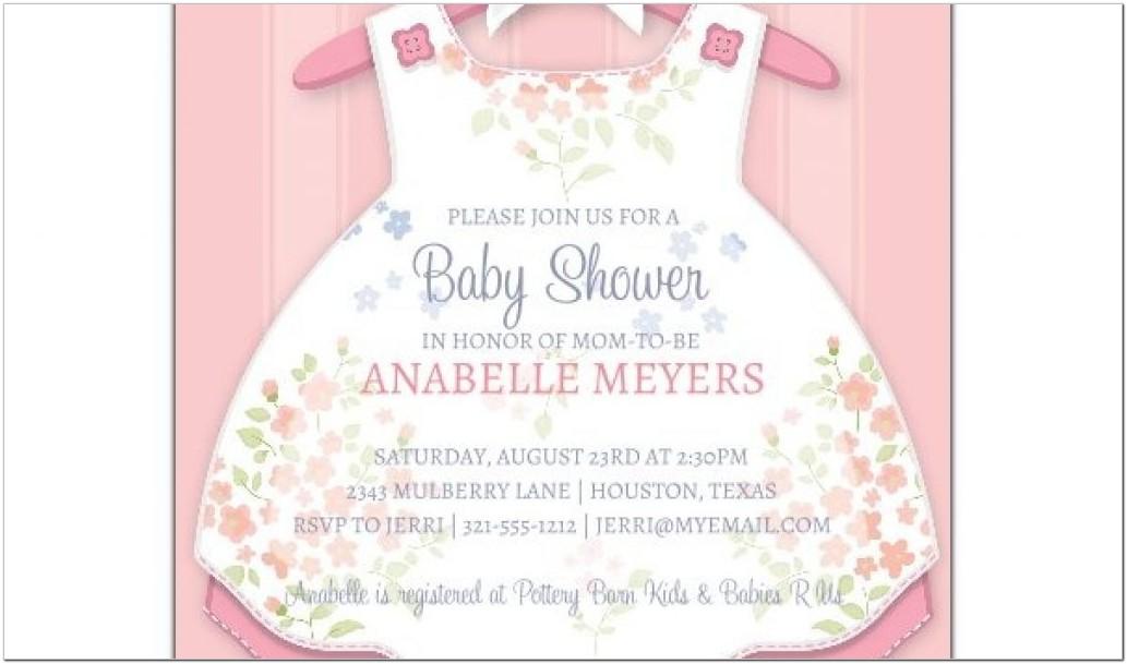Baby Girl Dress Invitation Template