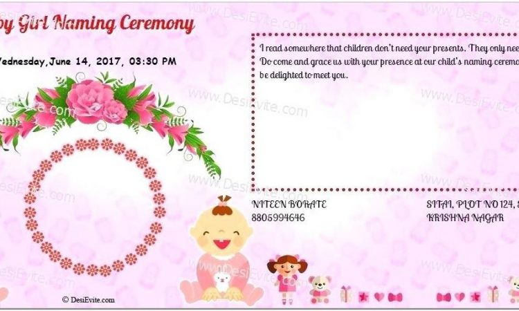 Baby Naming Ceremony Invitation Cards Online Free