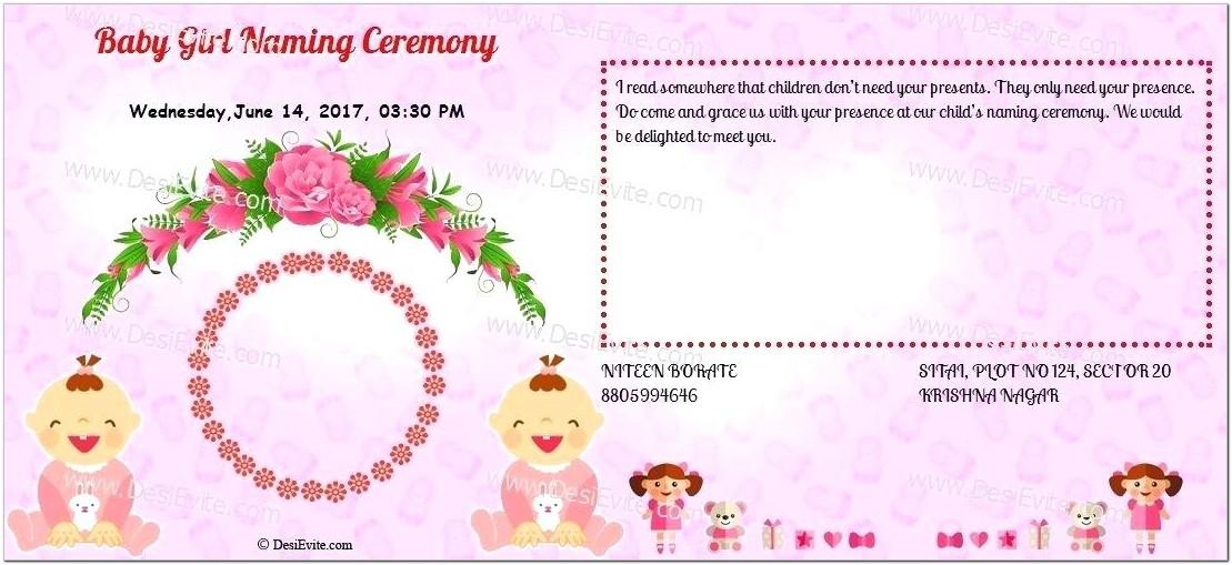 Baby Naming Ceremony Invitation Cards Online Free