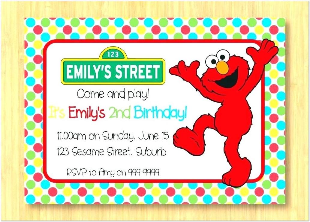 Baby Sesame Street Invitation Template