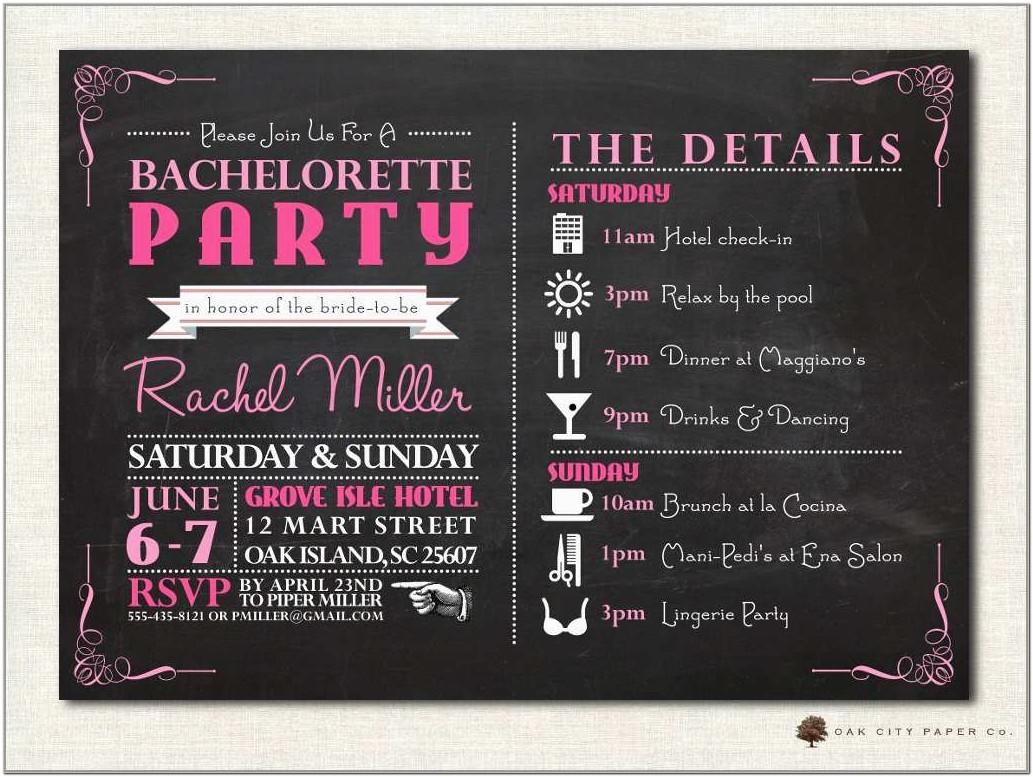 Bachelorette Invites Templates Free