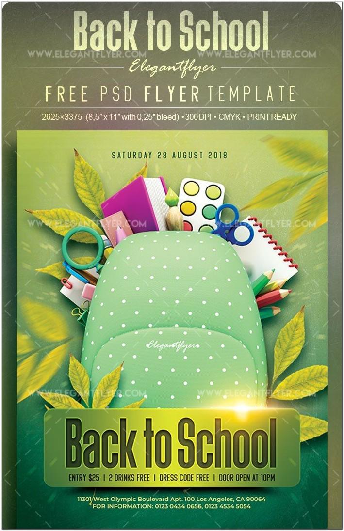 Back To School Flyer Template Free