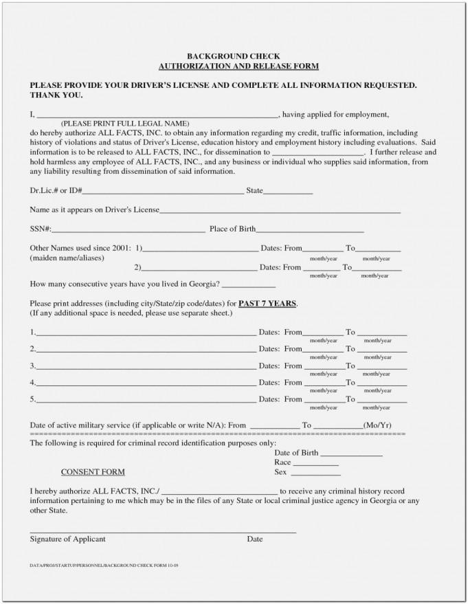 Background Check Consent Form Template Florida