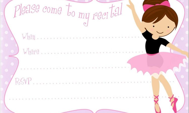 Ballerina Dress Invitation Template