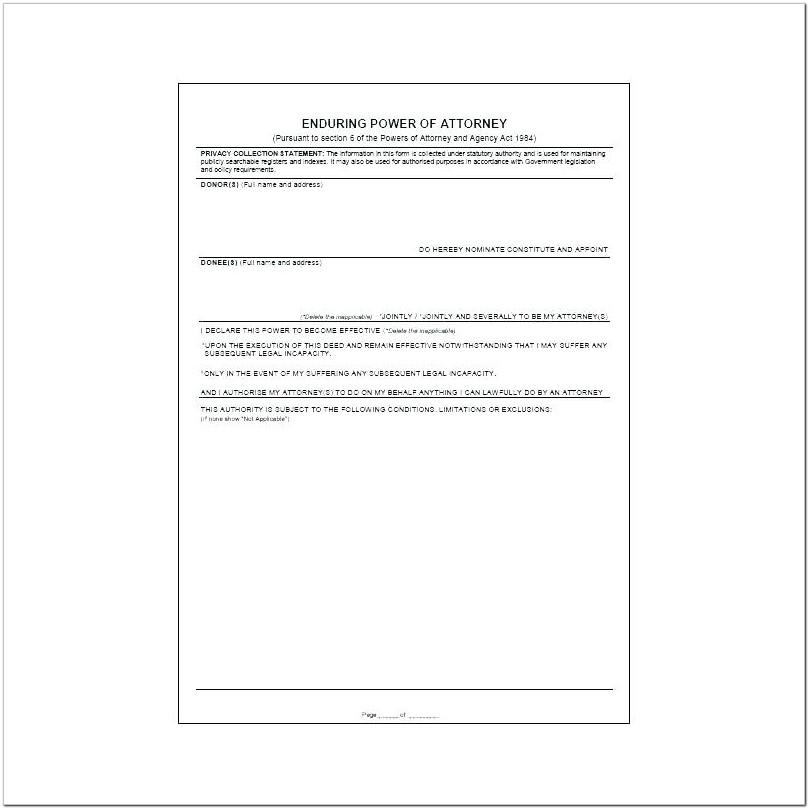 Bank Power Of Attorney Template