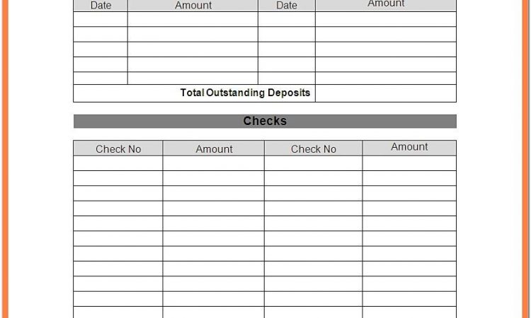 Bank Reconciliation Forms Free