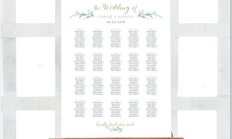 Banquet Seating Chart Template Free
