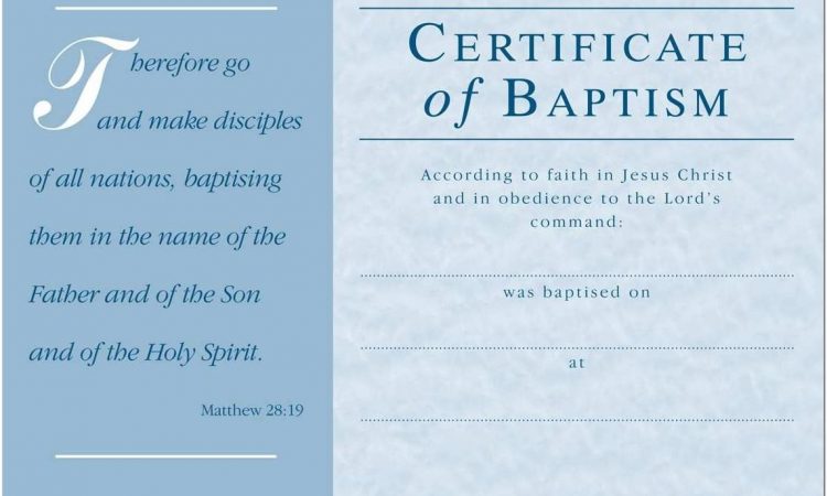 Baptism Certificate Template Church Of England