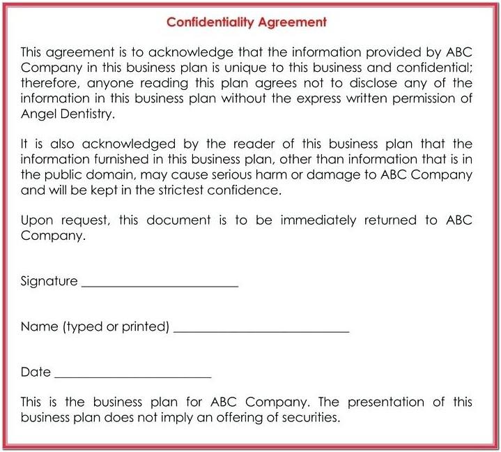 Basic Confidentiality Agreement Template Australia