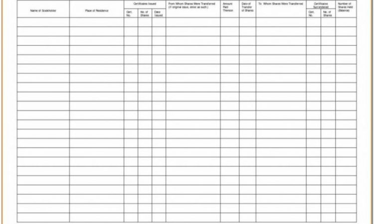 Basic Inventory Sheet Template