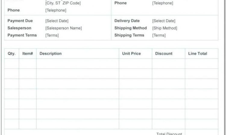 Basic Invoice Template For Word