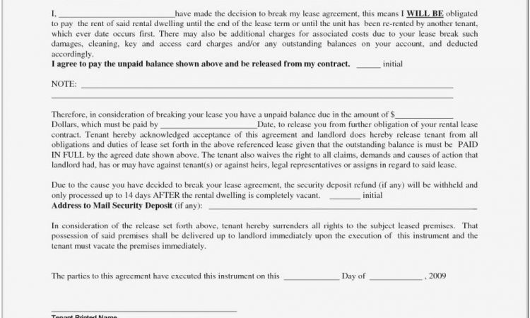 Basic Lease Agreement Template Pdf