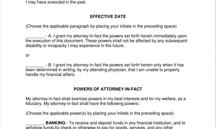 Basic Power Of Attorney Document