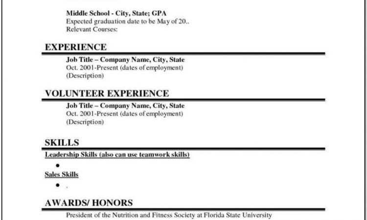 Basic Resume Template Word