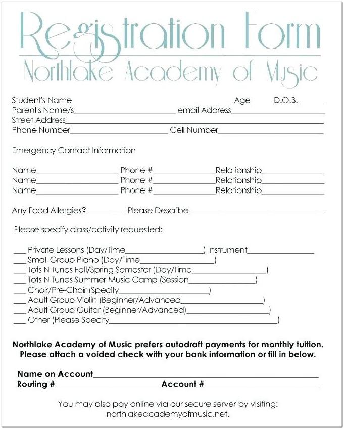 Basketball Camp Registration Form Template Word