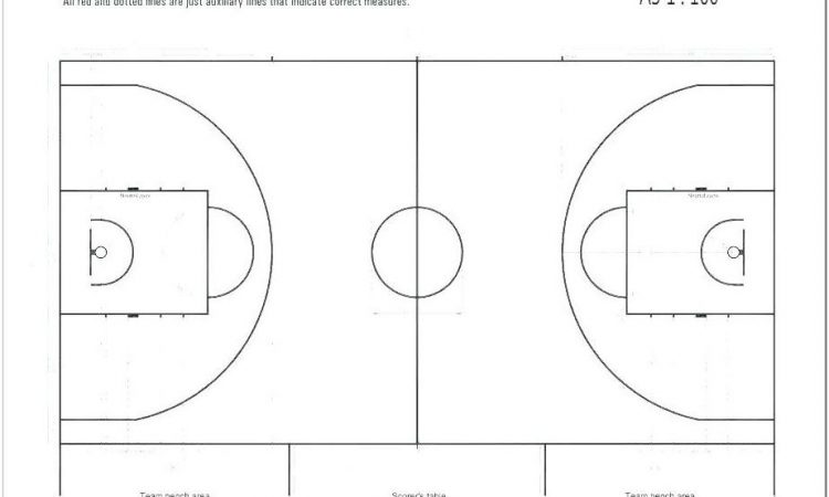 Basketball Half Court Template