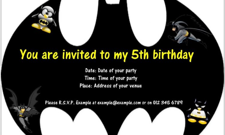 Batman Birthday Invitation Templates Free