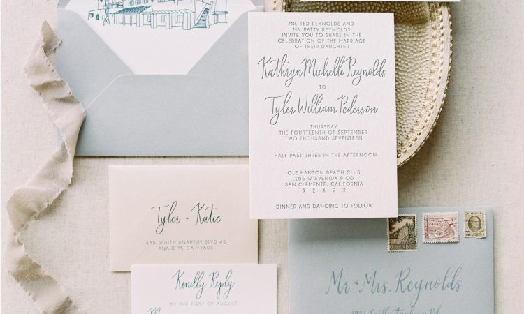 Beach Wedding Invitation Cards Templates