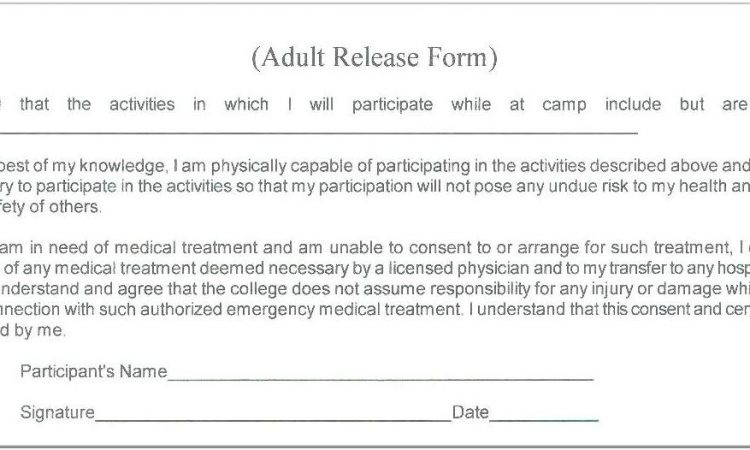 Beauty Treatment Disclaimer Form Template