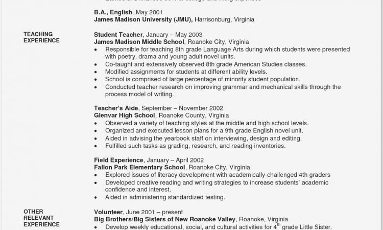 Beginning Teacher Resume Template