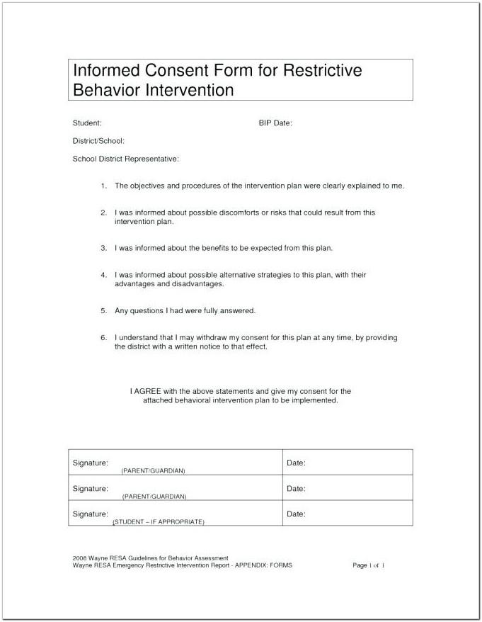 Behavior Intervention Plan Template For Elementary