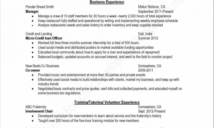 Best Resume Format For College Applications