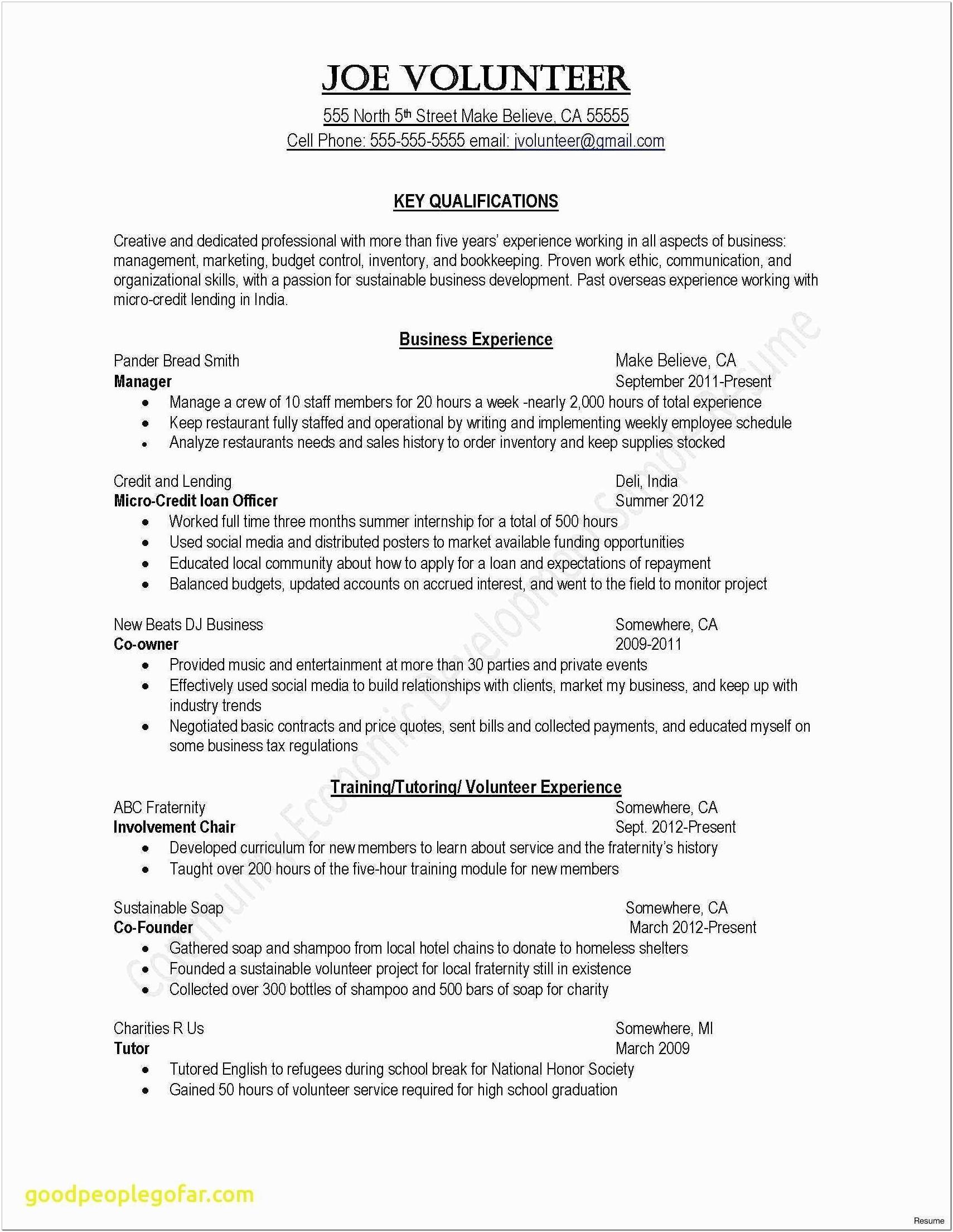 Best Resume Template For Internship
