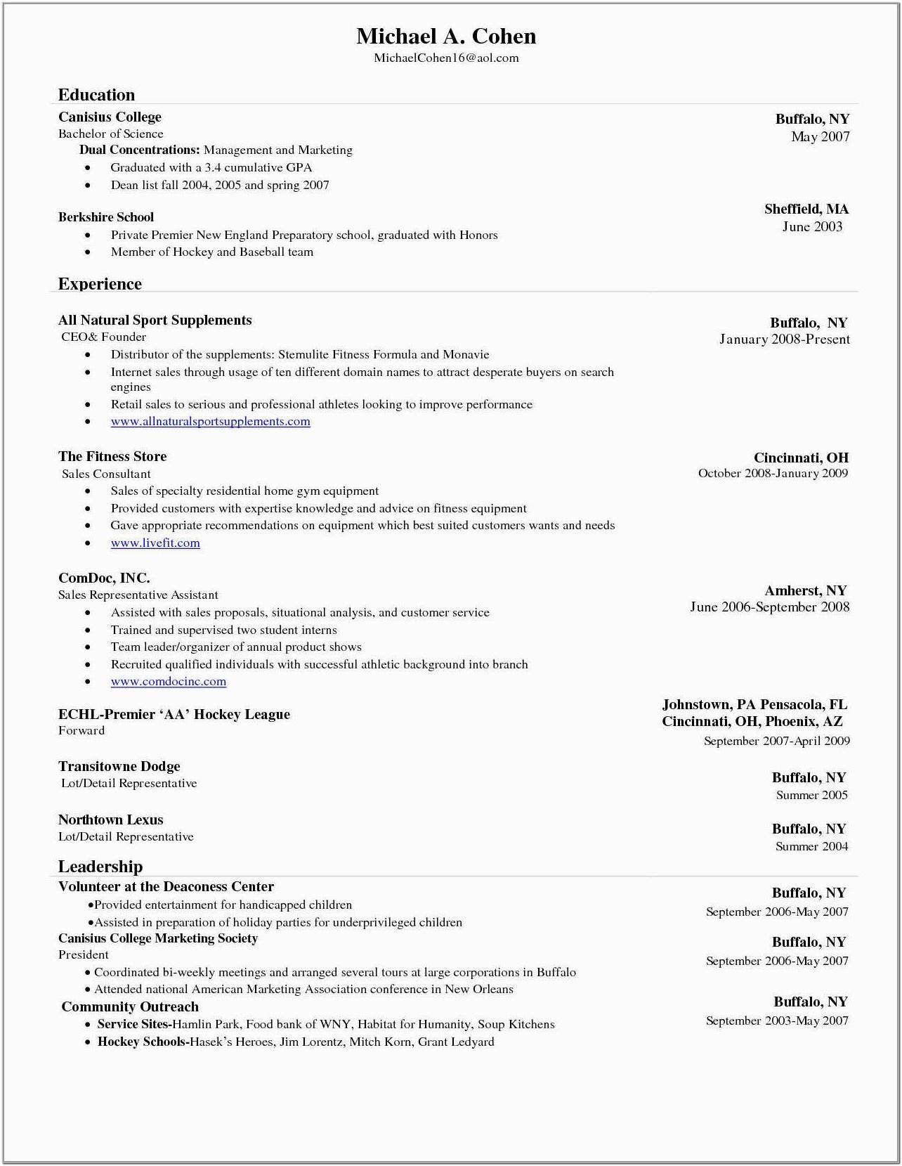 Best Resume Template For Word 2010