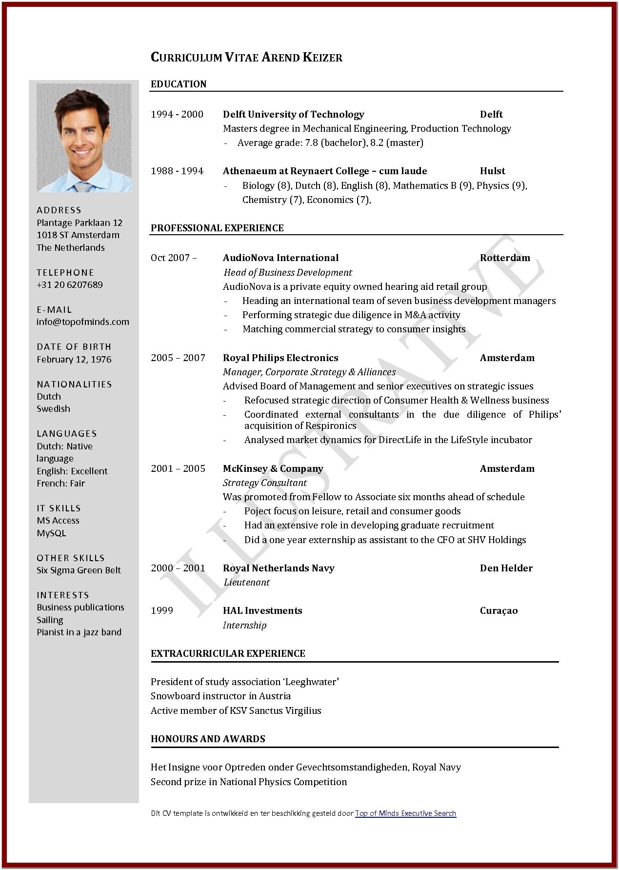 Best Template For Resume Free Download