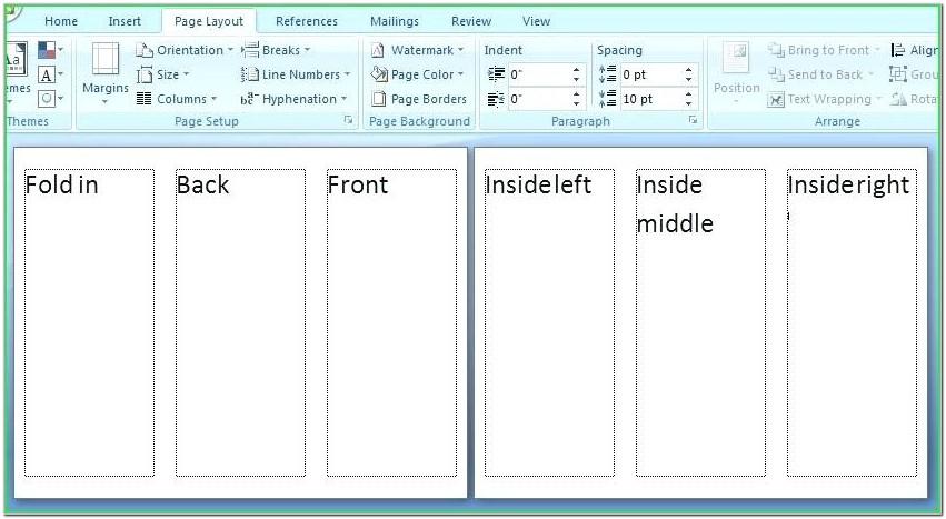Bi Fold Brochure Template Microsoft Word
