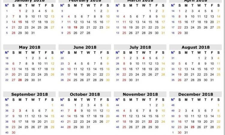 Bi Weekly Calendar Template 2018