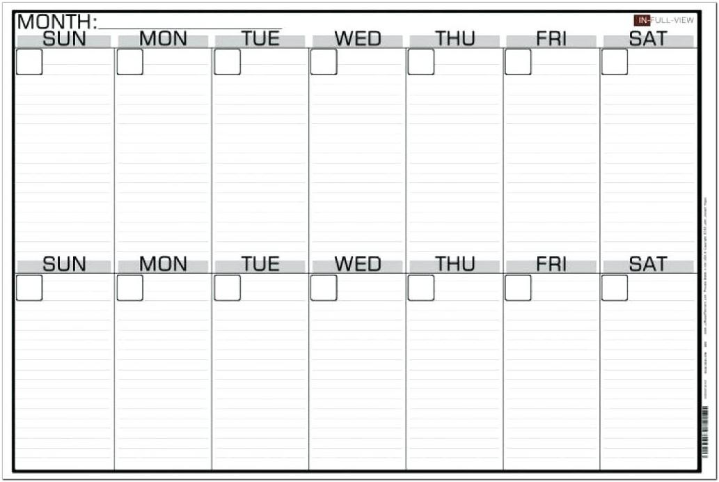 Bi Weekly Calendar Template