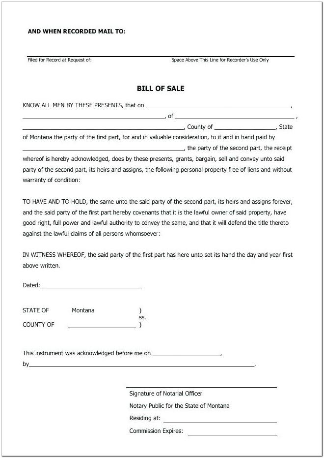 Bill Of Sale Form Boat And Trailer