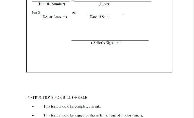 Bill Of Sale Template Boat Ontario