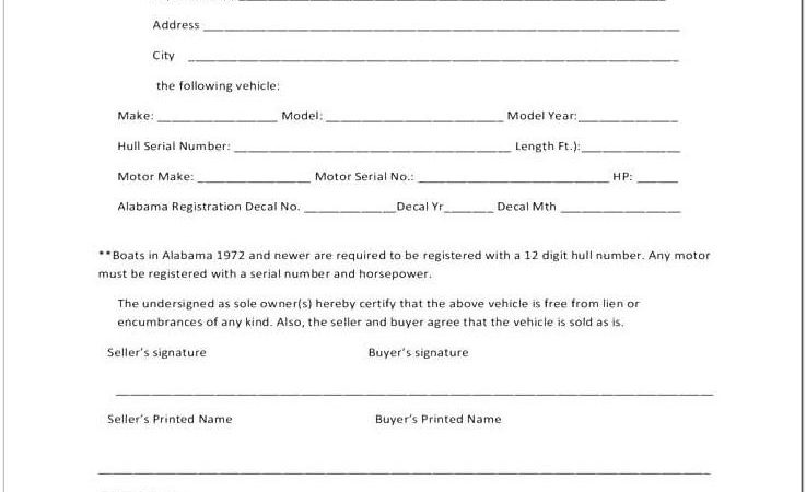 Bill Of Sale Template For Car California