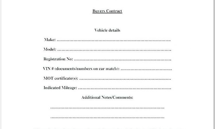 Bill Of Sale Template For Car Maine