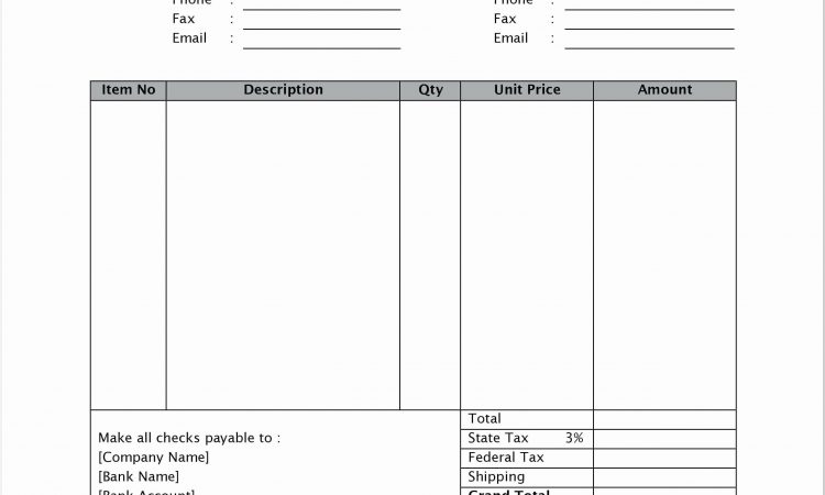 Billing Invoice Template Download