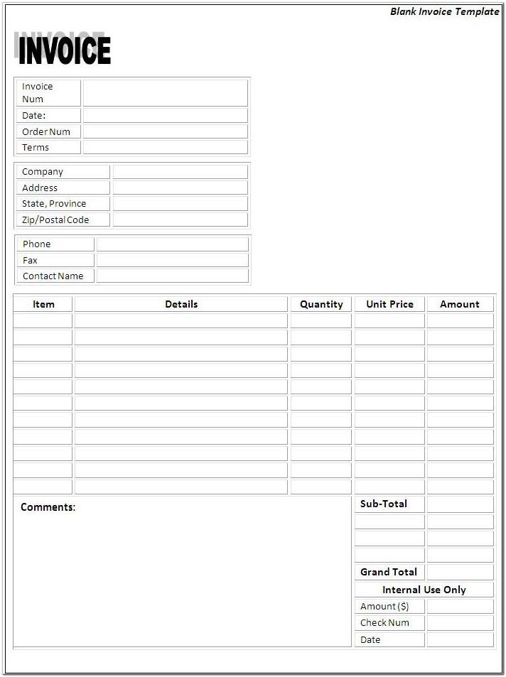 Billing Invoice Template Free