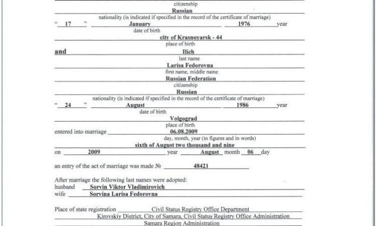 Birth Certificate Translation Template English To Spanish